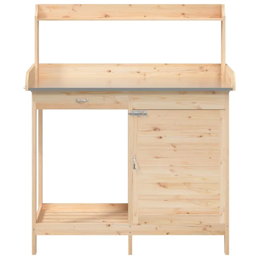 Table de rempotage avec armoire bois massif de sapin - 7