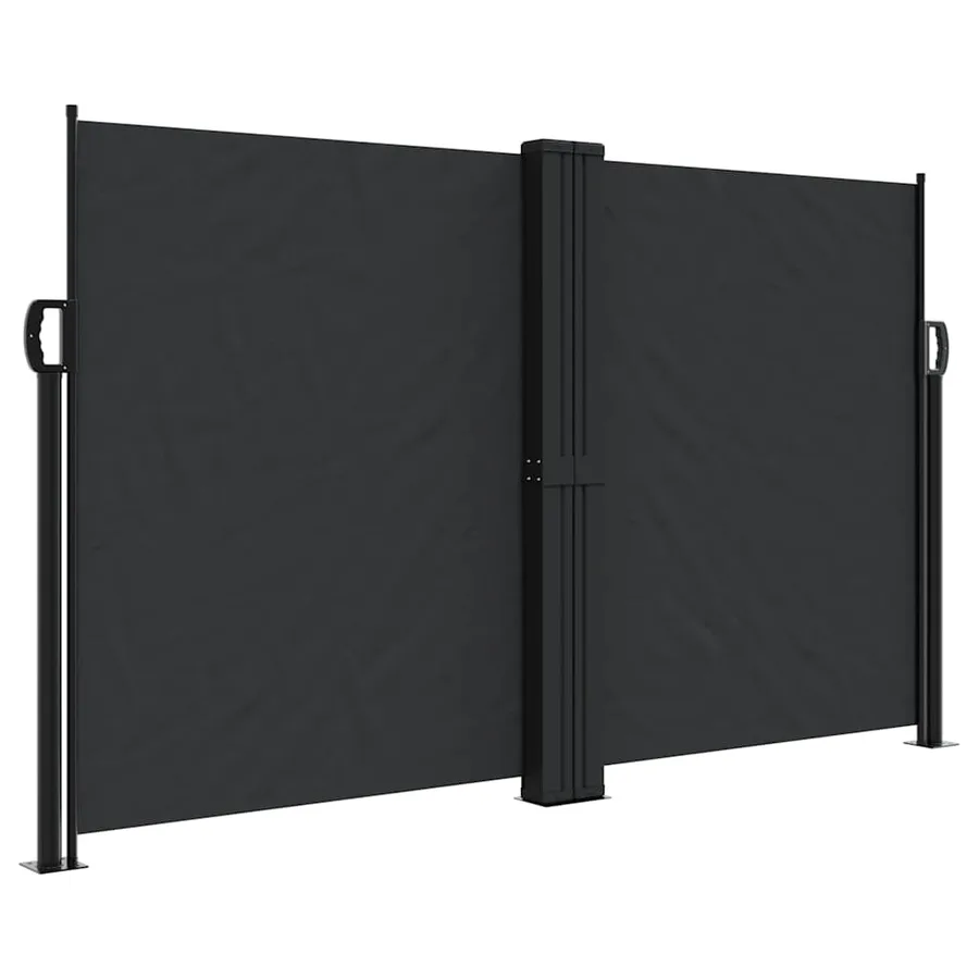 Auvent latéral rétractable noir 140x1200 cm - 2