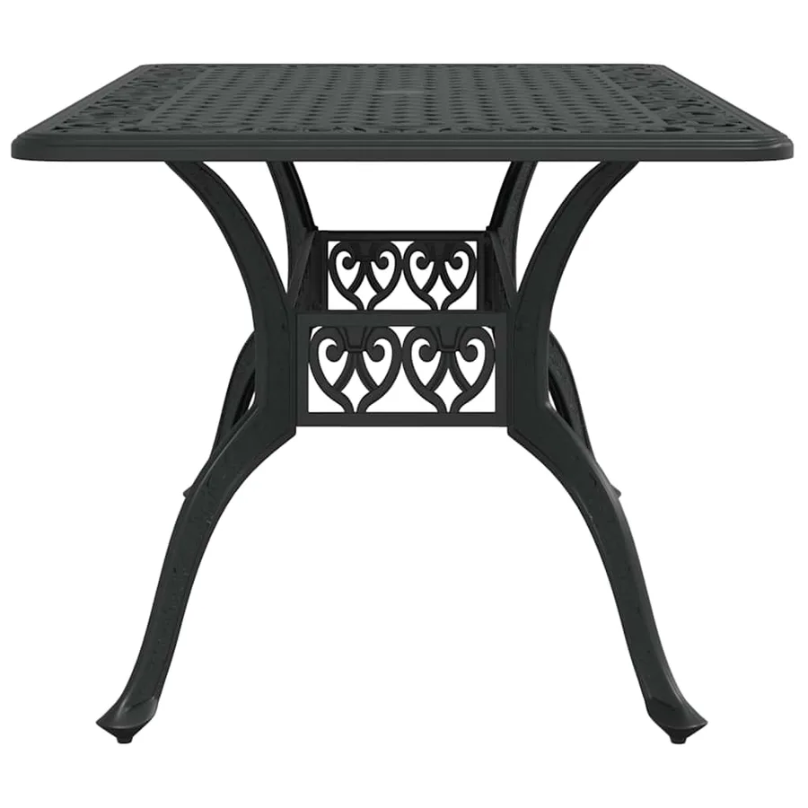 Table de jardin noir 150x90x72 cm aluminium coulé - 5