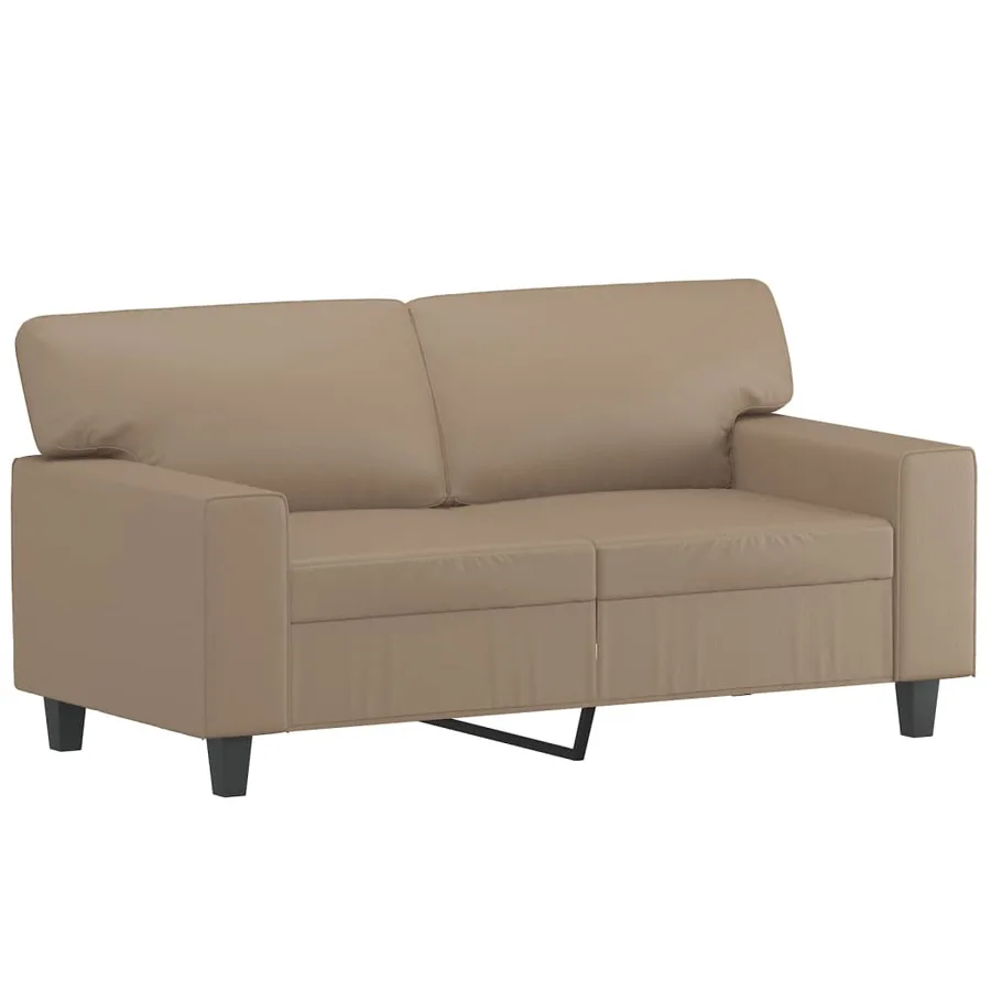 Ensemble de canapés 3 pcs avec coussins cappuccino similicuir - 3