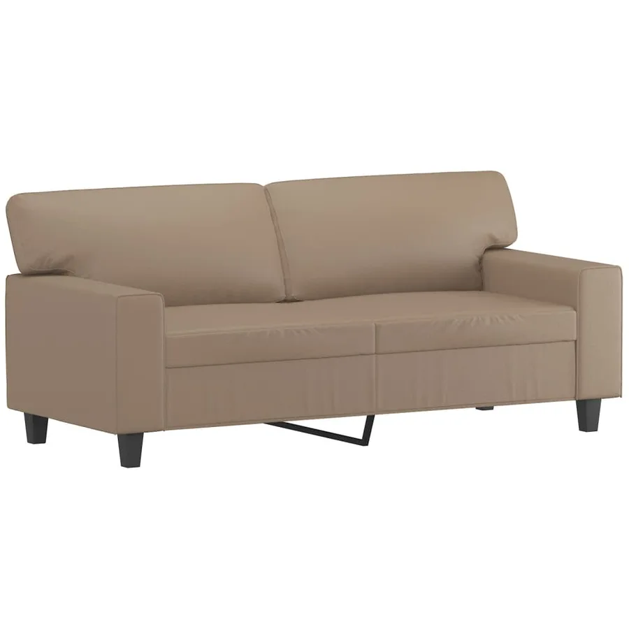 Ensemble de canapés 3 pcs avec coussins cappuccino similicuir - 4