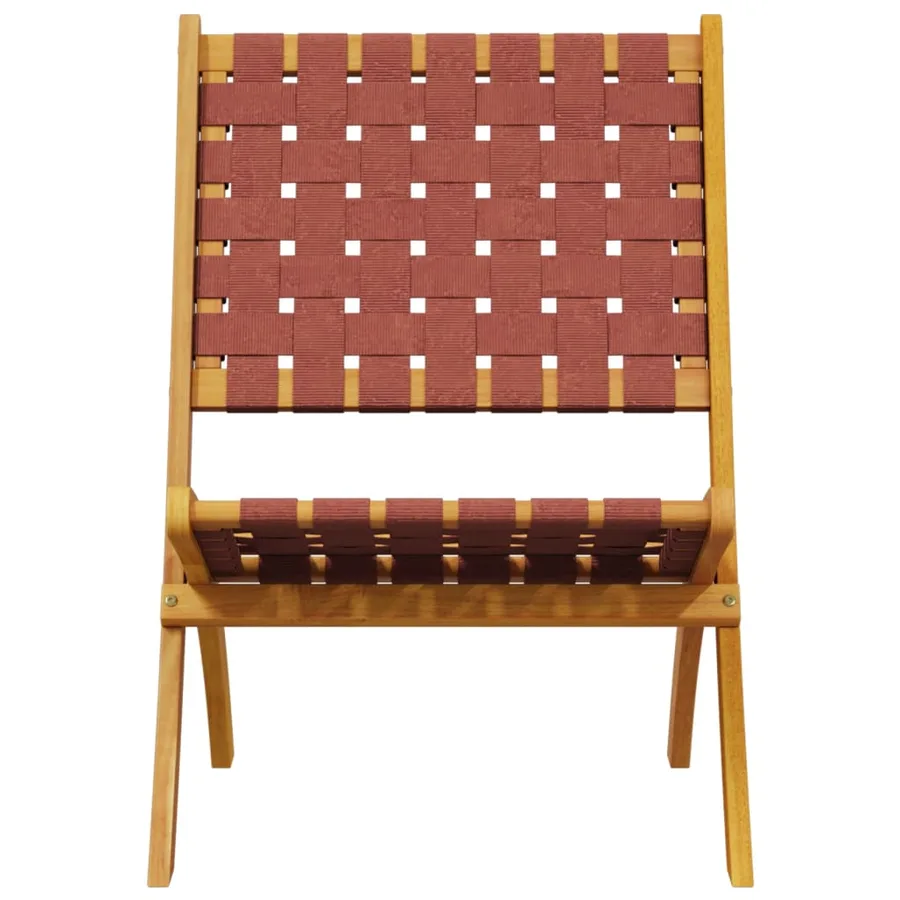 Chaises de jardin pliantes lot de 2 bois d'acacia solide tissu - 4