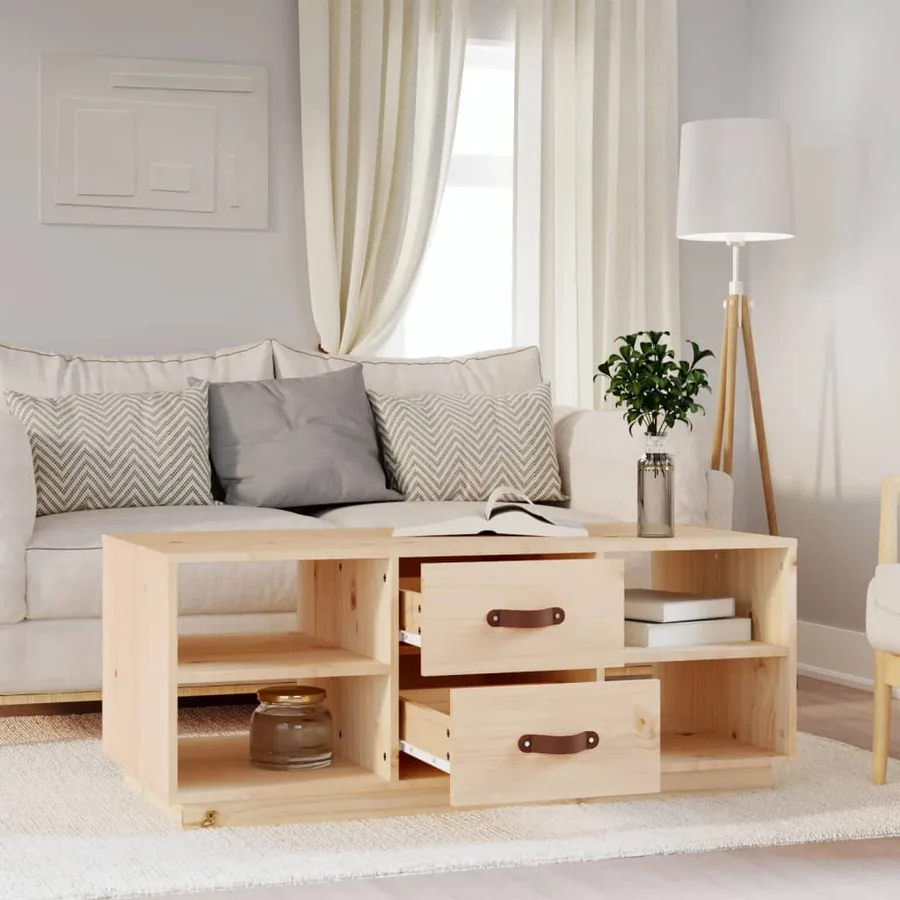 Table basse 100x50x41 cm Bois massif de pin - 3