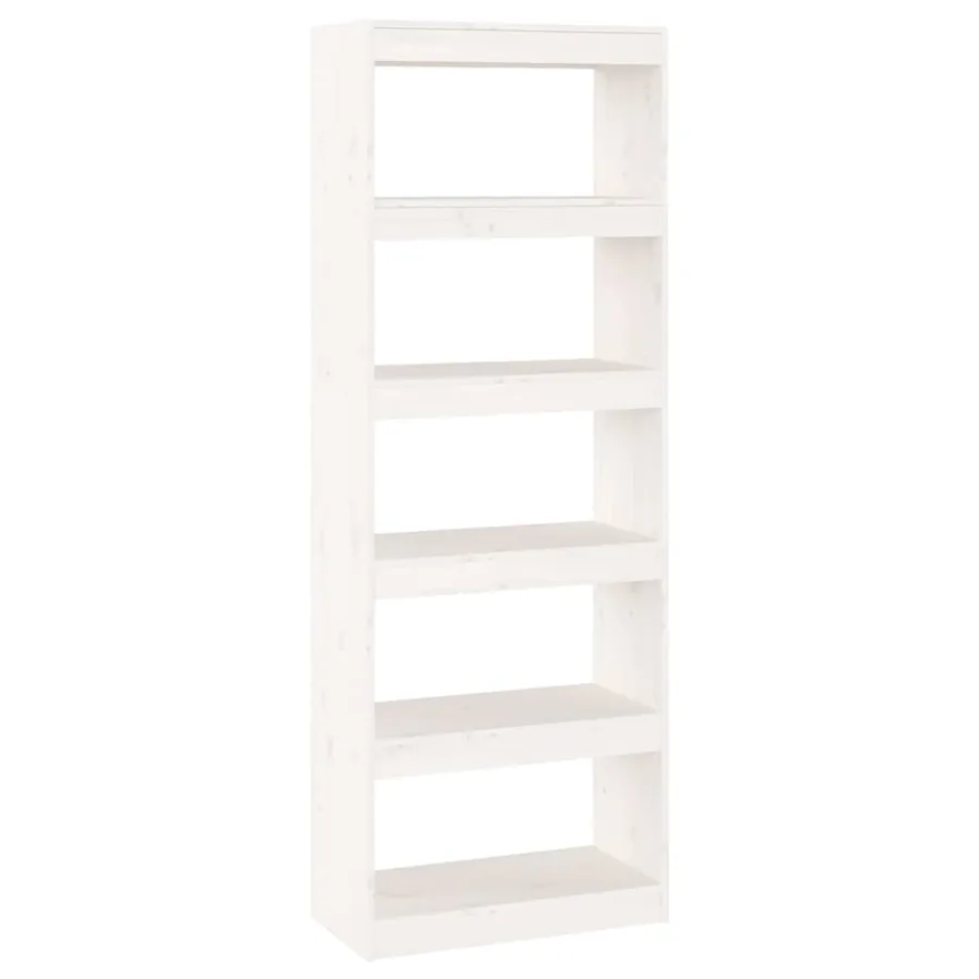 Bibliothèque/Séparateur de pièce Blanc 60x30x167,5cm Pin massif - 2