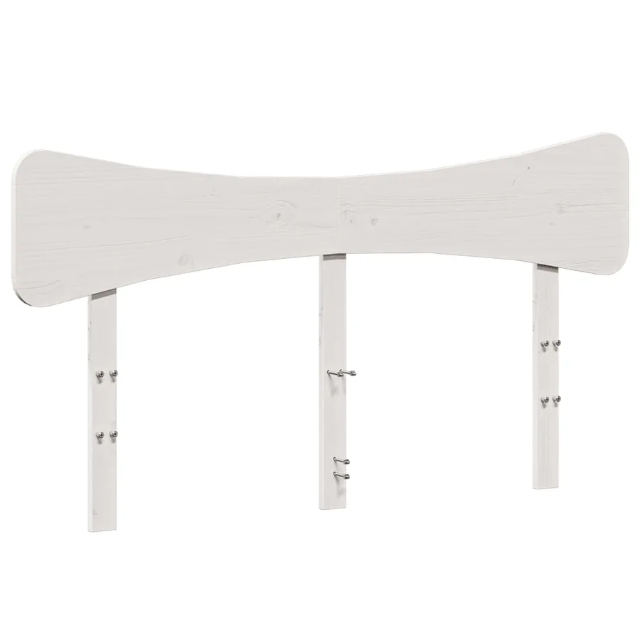 Tête de lit blanc 140 cm bois massif de pin - 2