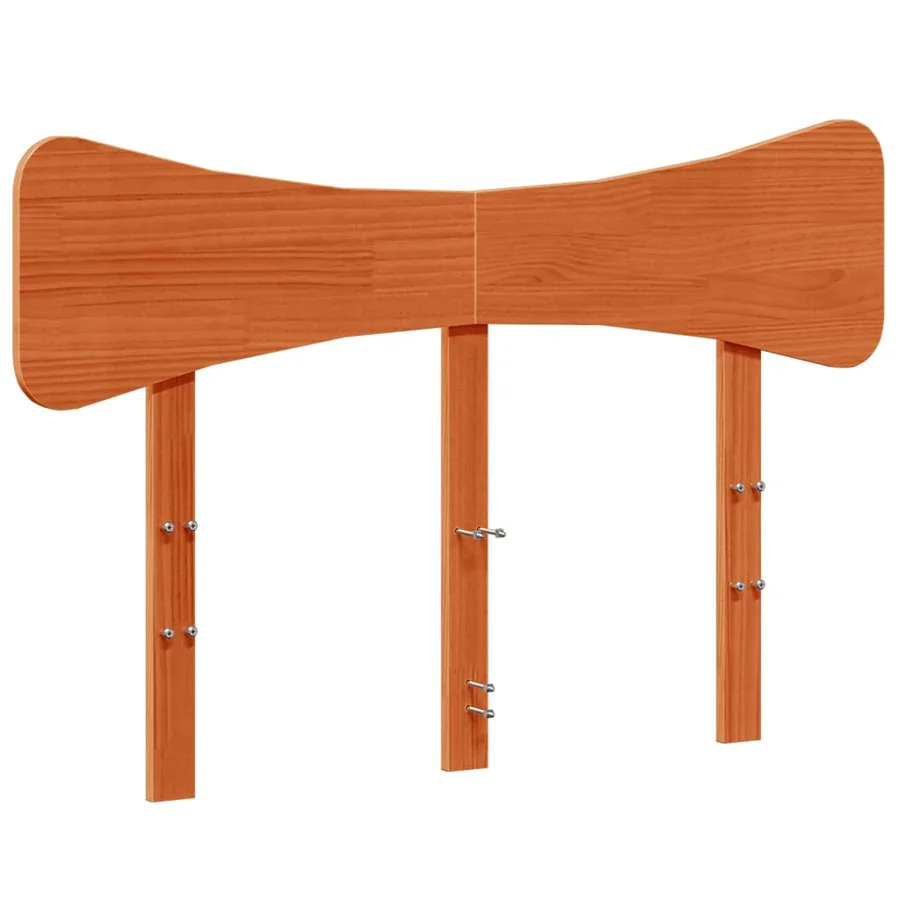 Tête de lit cire marron 135 cm bois massif de pin - 2