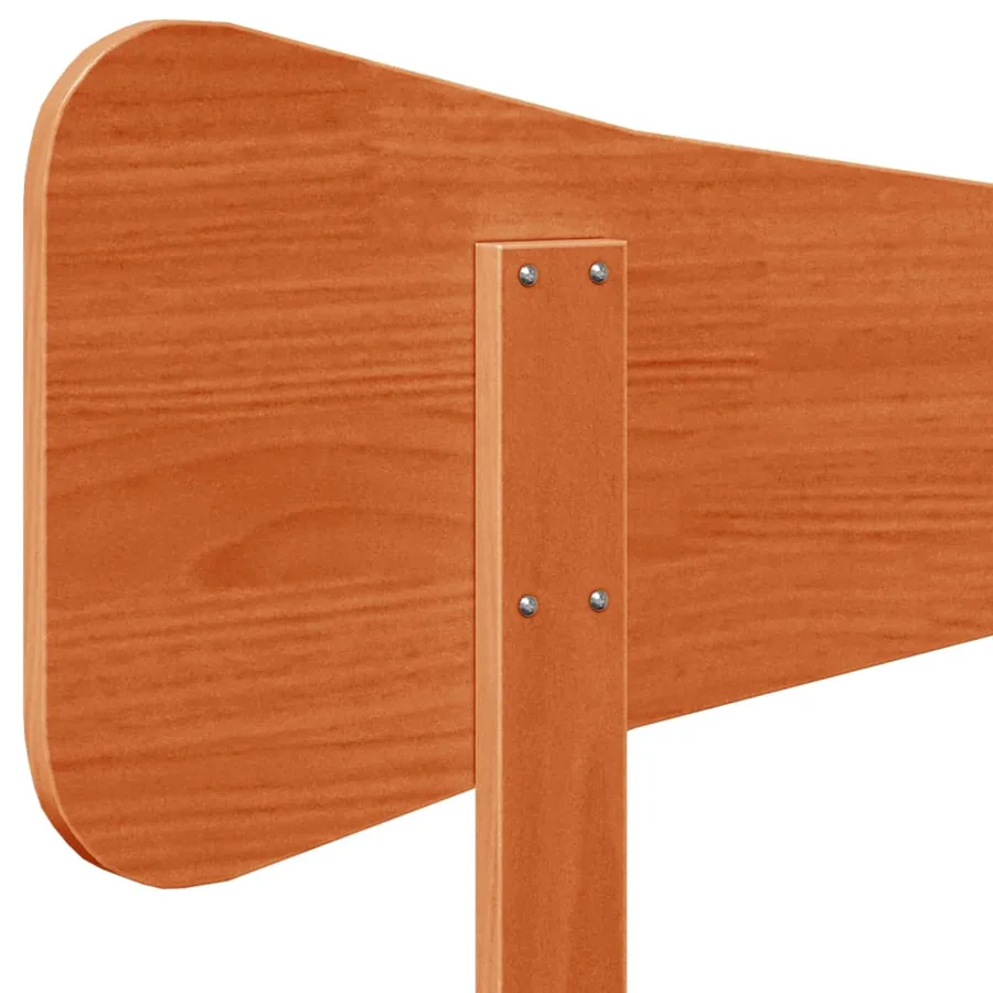 Tête de lit cire marron 135 cm bois massif de pin - 7