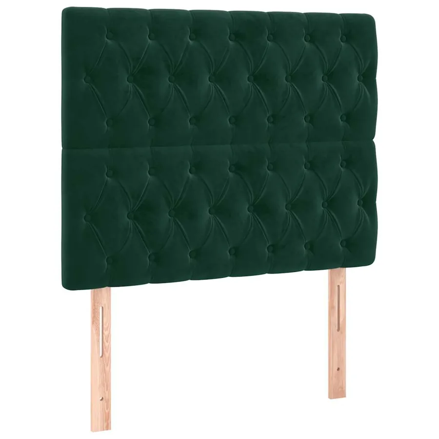 Tête de lit à LED Vert foncé 100x7x118/128 cm Velours - 3