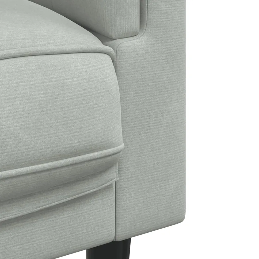 Ensemble de canapés 3 pcs avec coussins gris clair velours - 7