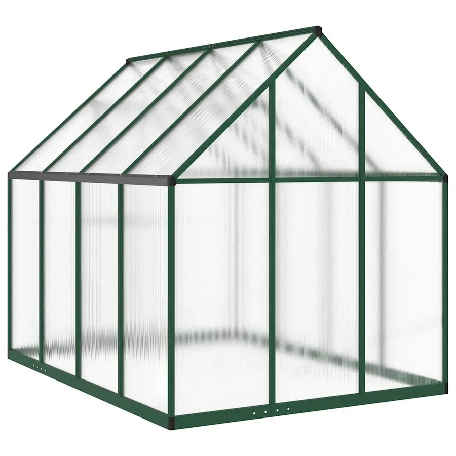 Serre avec cadre de base vert 224x169x195 cm aluminium - 5