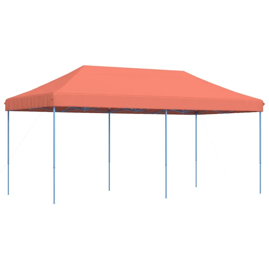 Tente réception pliable escamotable terre cuite 580x292x315 cm - 4