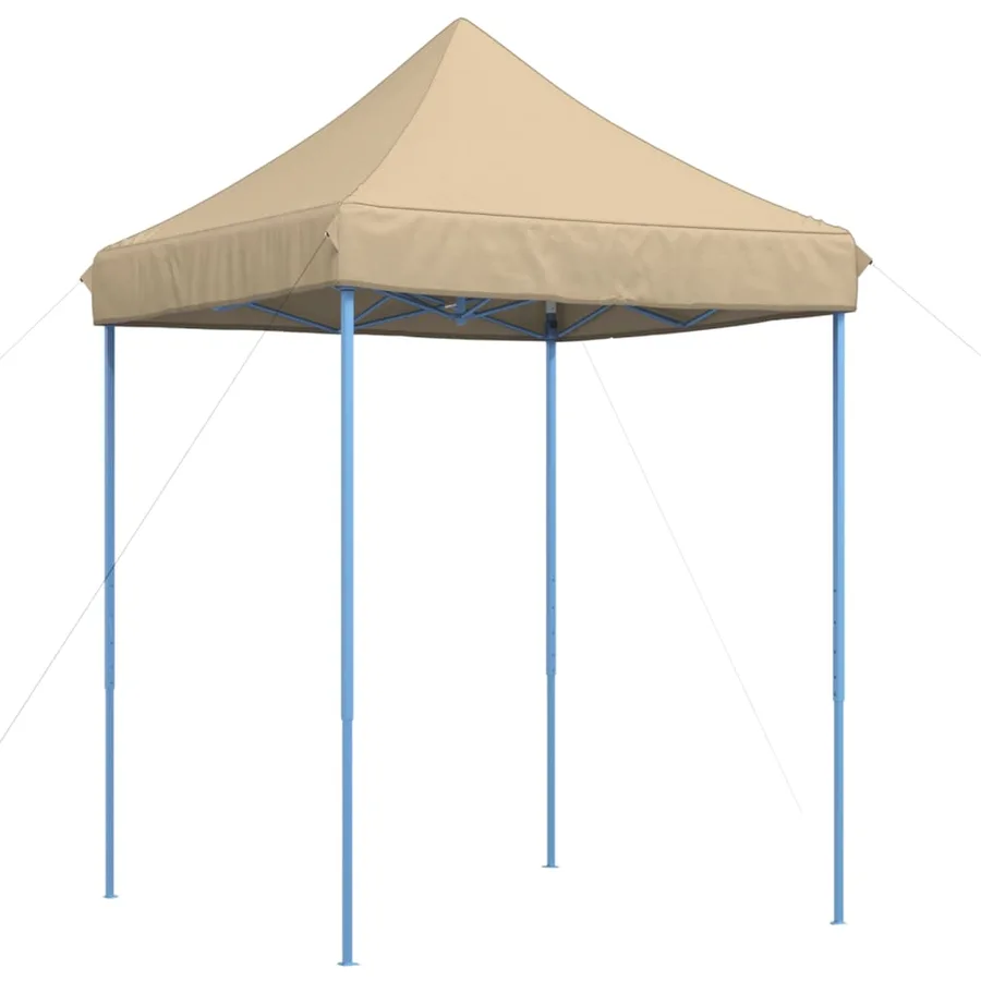 Tente de réception pliable escamotable beige 200x200x306 cm - 2