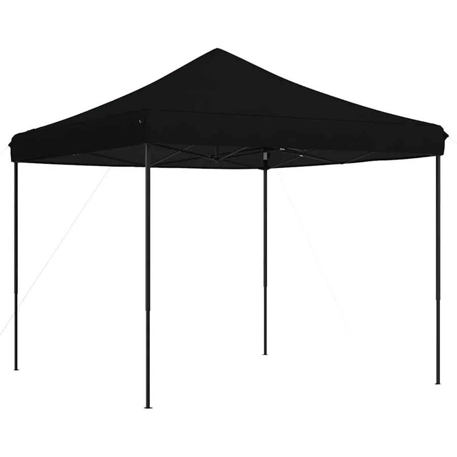 Tente de réception pliable escamotable noir 292x292x315 cm - 2