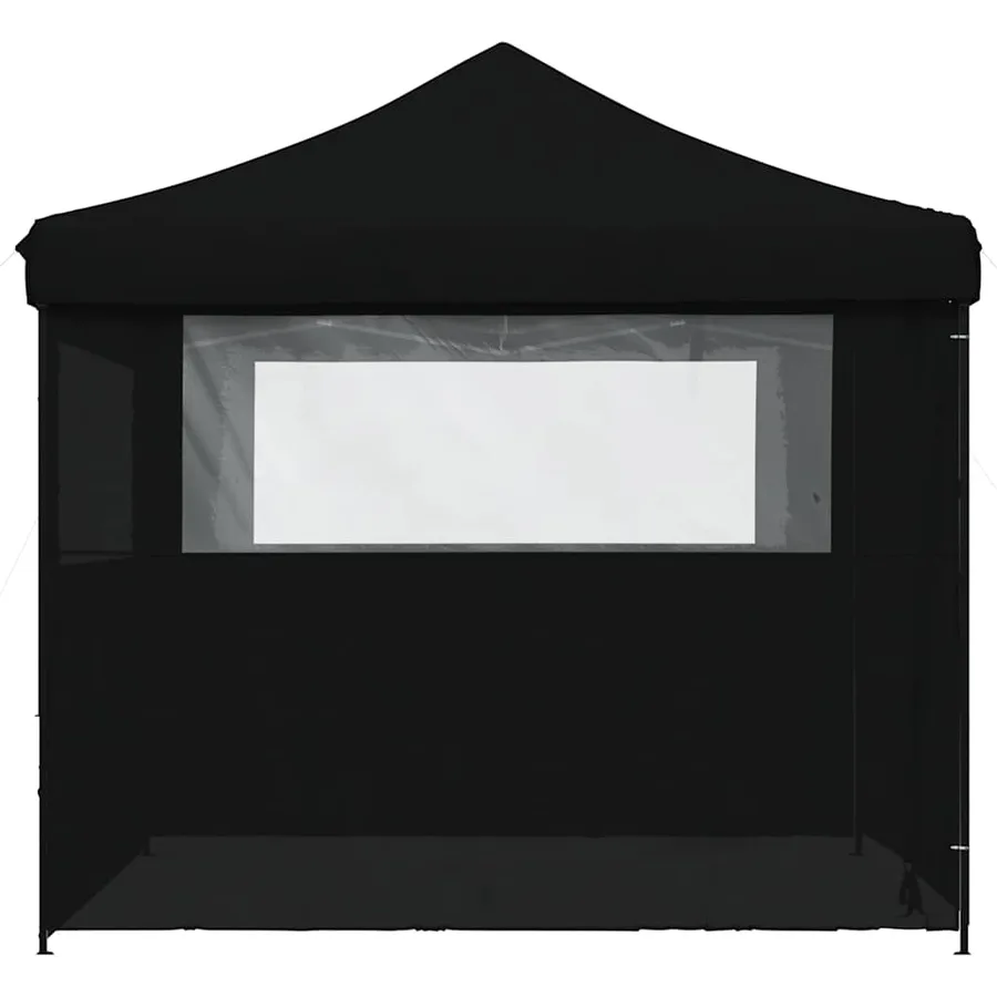 Tente de réception pliable escamotable 4 parois latérales noir - 5