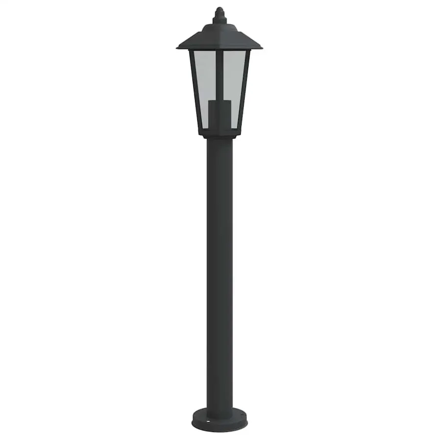 Lampadaire d'extérieur noir 80 cm acier inoxydable - 2
