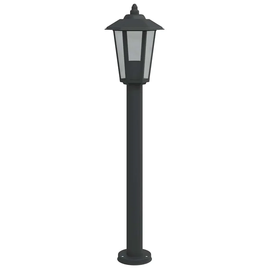 Lampadaire d'extérieur noir 80 cm acier inoxydable - 4