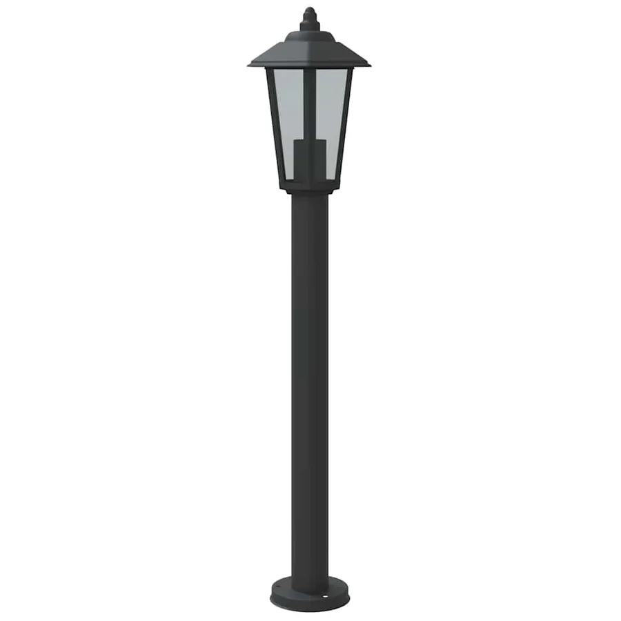 Lampadaire d'extérieur noir 80 cm acier inoxydable - 6