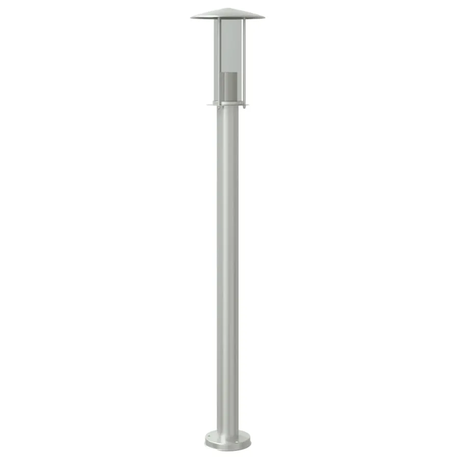 Lampadaire d'extérieur argenté 100 cm acier inoxydable - 2