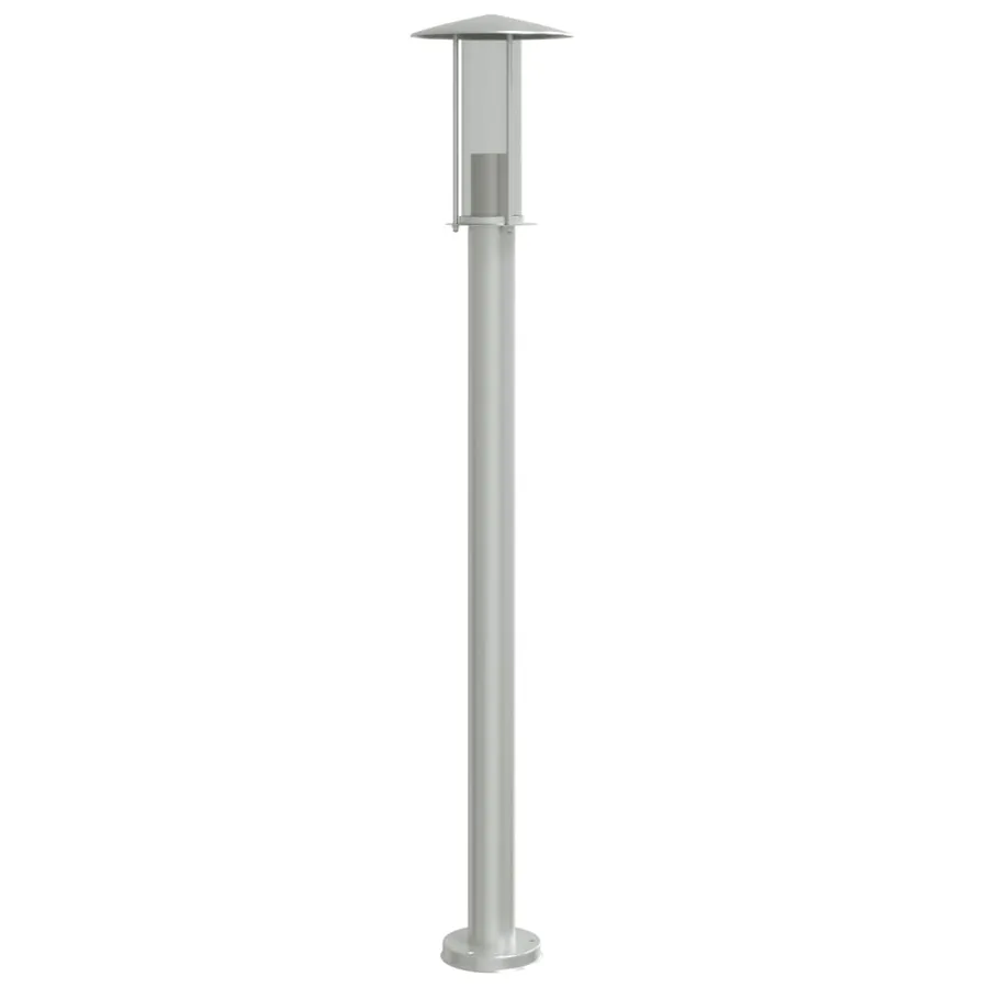 Lampadaire d'extérieur argenté 100 cm acier inoxydable - 5