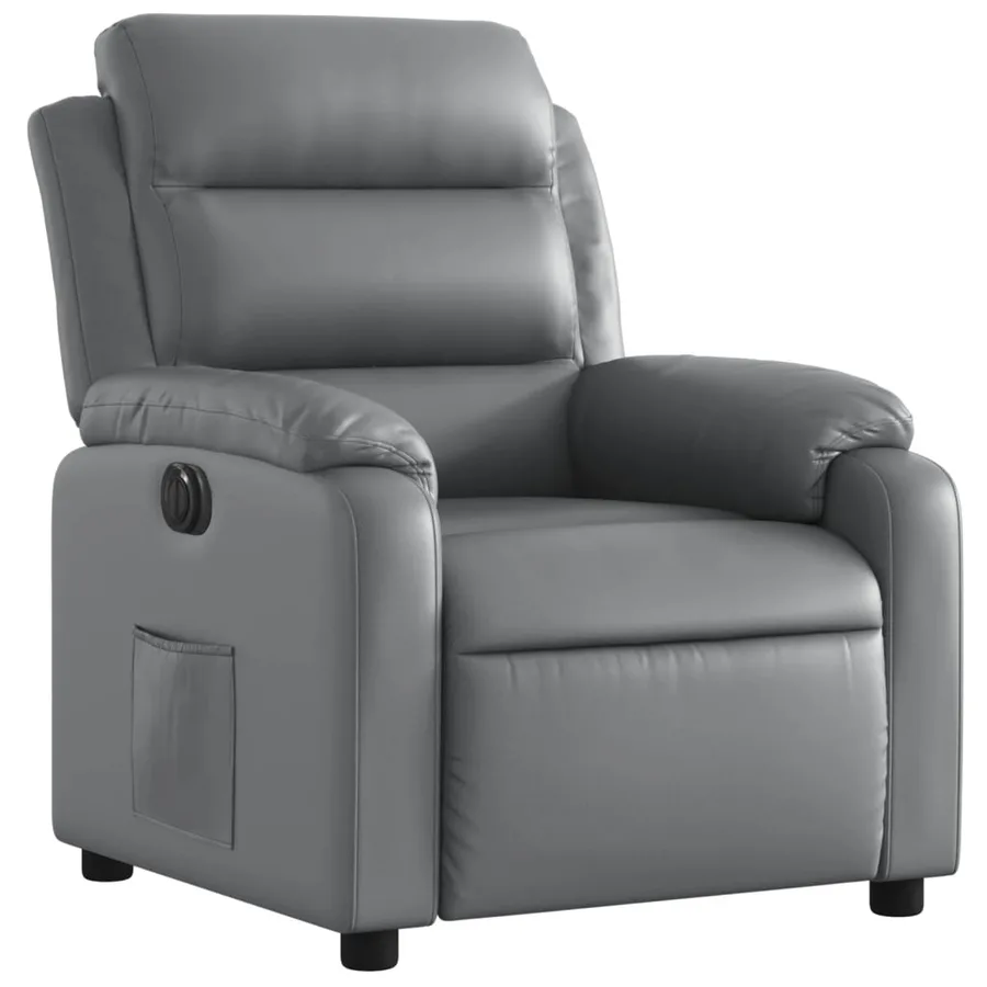 Fauteuil inclinable électrique Gris Similicuir - 4