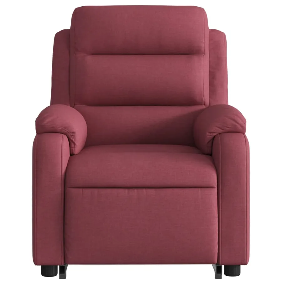 Fauteuil inclinable de massage électrique Rouge bordeaux Tissu - 9