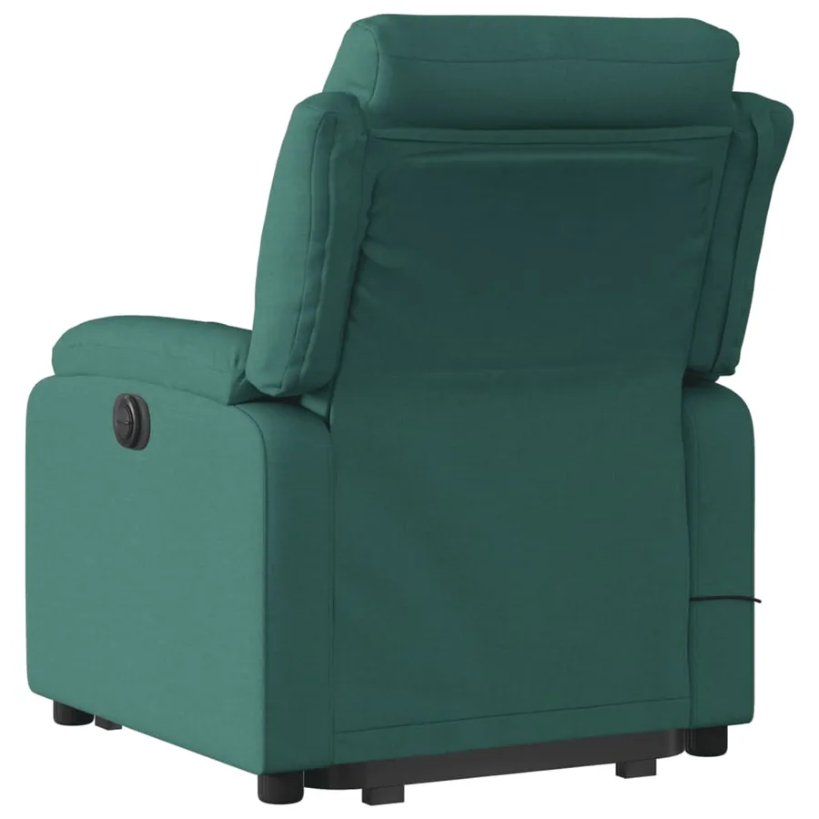 Fauteuil inclinable de massage Vert foncé Tissu - 5