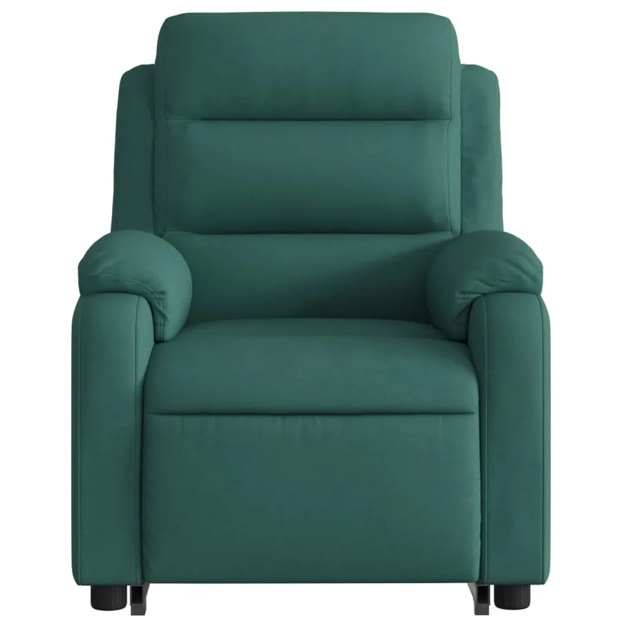 Fauteuil inclinable de massage Vert foncé Tissu - 9