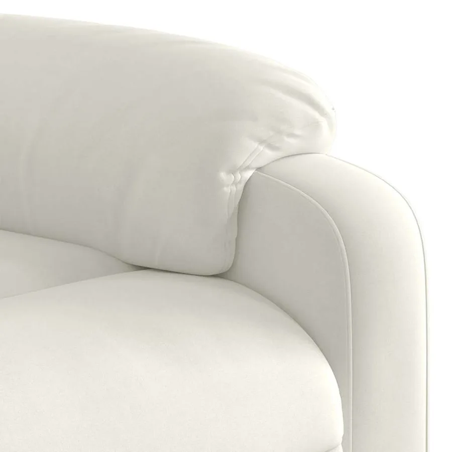 Fauteuil inclinable Crème Velours - 11