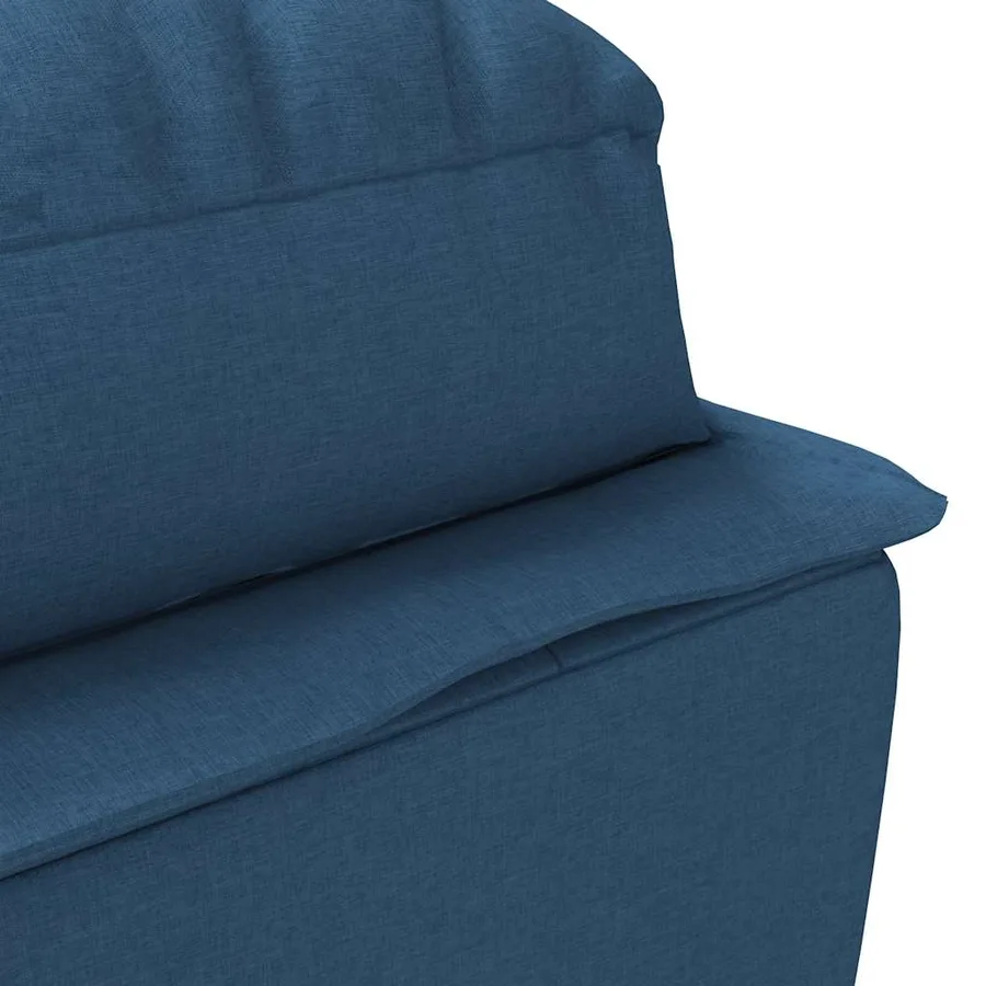 Chaise longue de massage avec coussins bleu tissu - 8