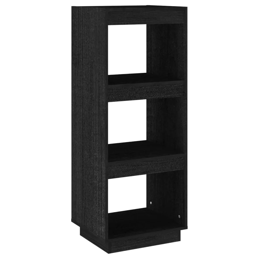 Bibliothèque/Séparateur de pièce noir 40x35x103 cm pin massif - 2