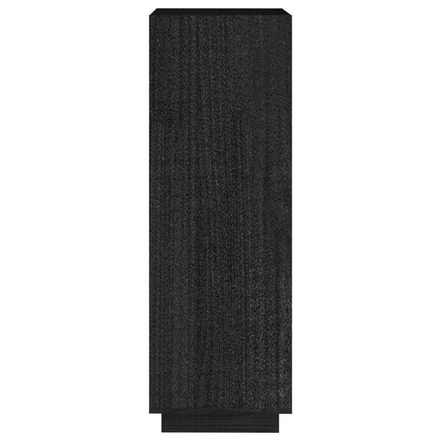 Bibliothèque/Séparateur de pièce noir 40x35x103 cm pin massif - 6