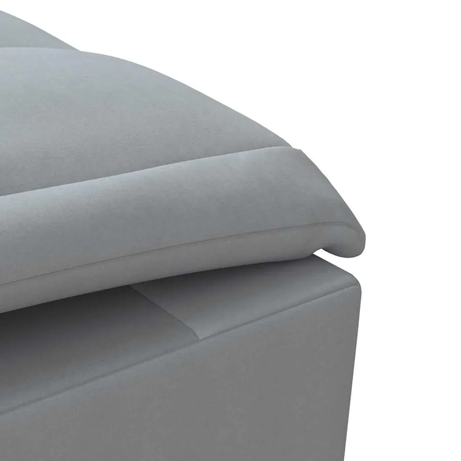 Chaise longue de massage avec traversin gris clair tissu - 8