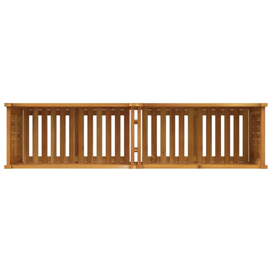Jardinière avec doublure 153x38,5x50 cm bois massif d'acacia - 8