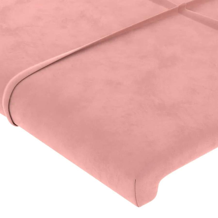 Tête de lit Rose 80x5x118/128 cm Velours - 4