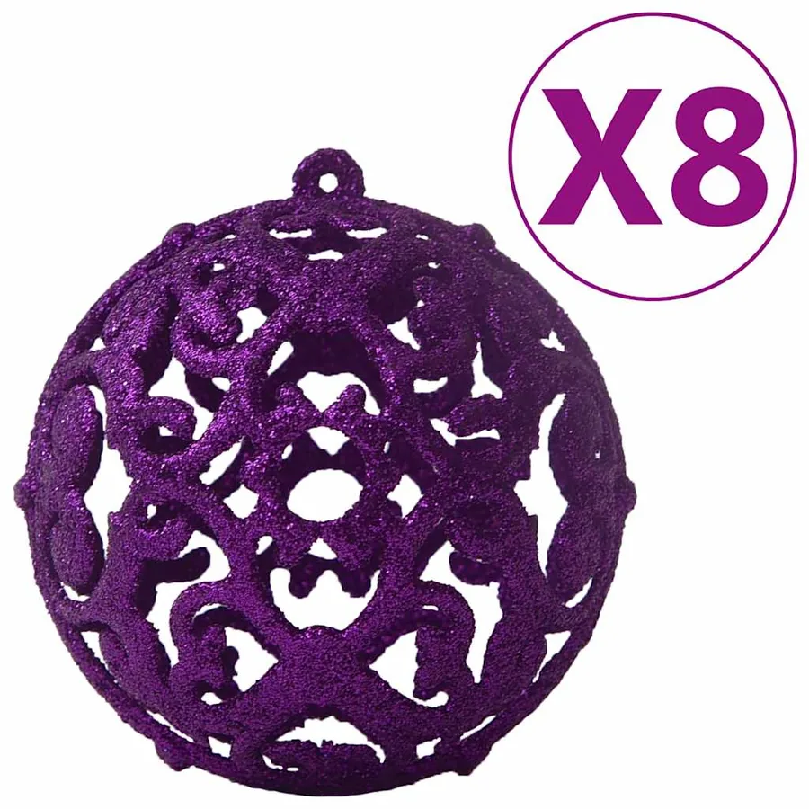Ensemble de boules de Noël 100 pcs Violet - 4