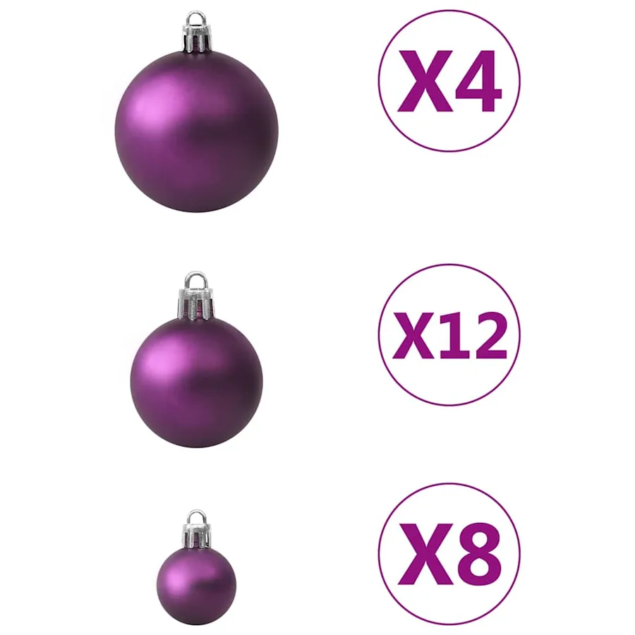 Ensemble de boules de Noël 100 pcs Violet - 5