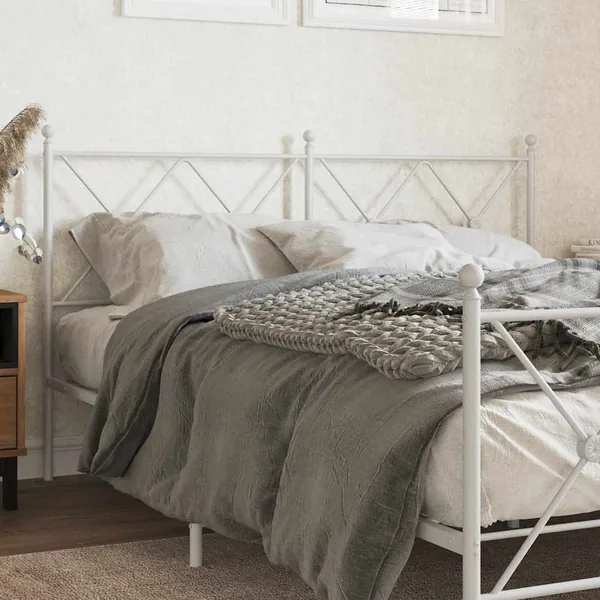 Tête de lit de remplacement métal blanc 150 cm