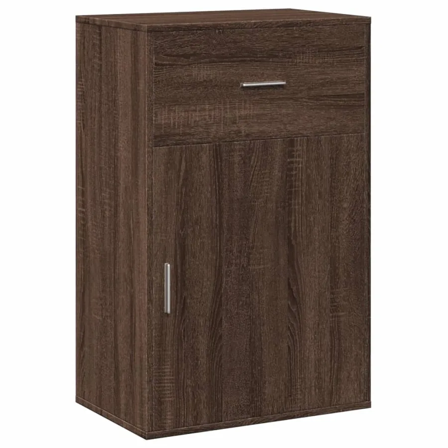 Armoire de rangement chêne marron 56,5x39x90 cm bois ingénierie - 2