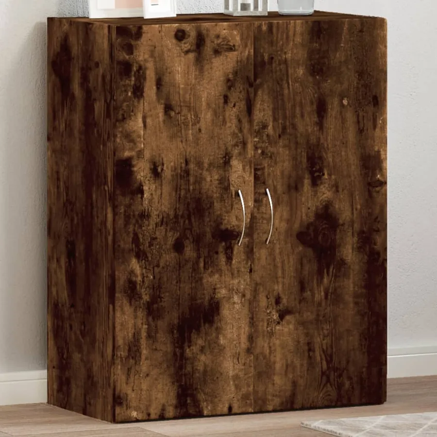 Armoire de classement chêne fumé bois d'ingénierie
