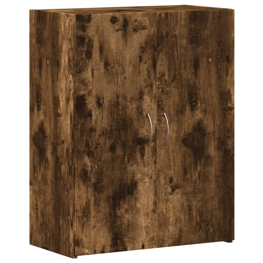 Armoire de classement chêne fumé bois d'ingénierie - 2