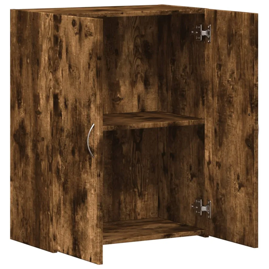 Armoire de classement chêne fumé bois d'ingénierie - 7