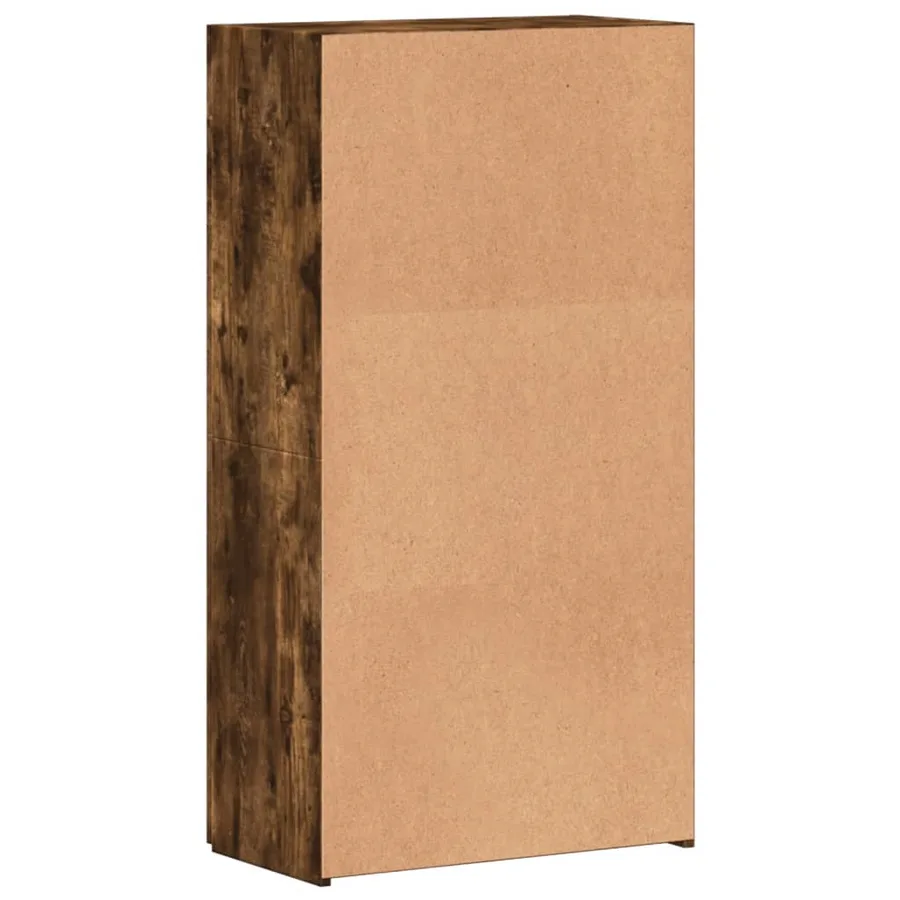 Armoire de classement chêne fumé 60x32x115 cm bois d'ingénierie - 6