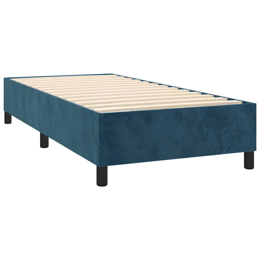 Sommier à lattes de lit avec matelas Bleu foncé 100x200 cm - 4