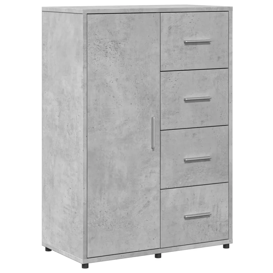 Buffet gris béton 60x31x84 cm bois d'ingénierie - 2