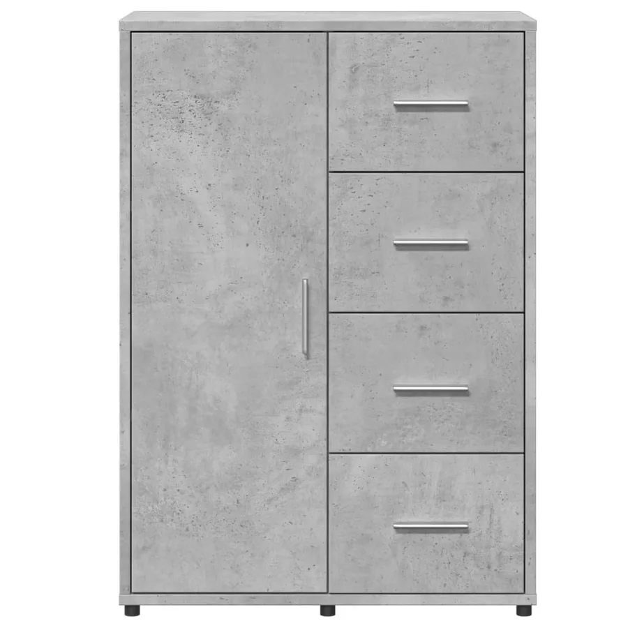 Buffet gris béton 60x31x84 cm bois d'ingénierie - 5