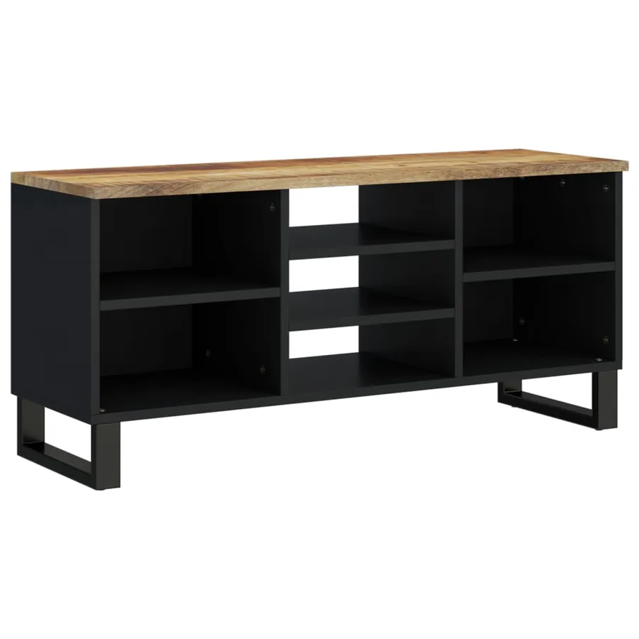 Meuble TV 100x33x46 cm bois de manguier et d'ingénierie - 11