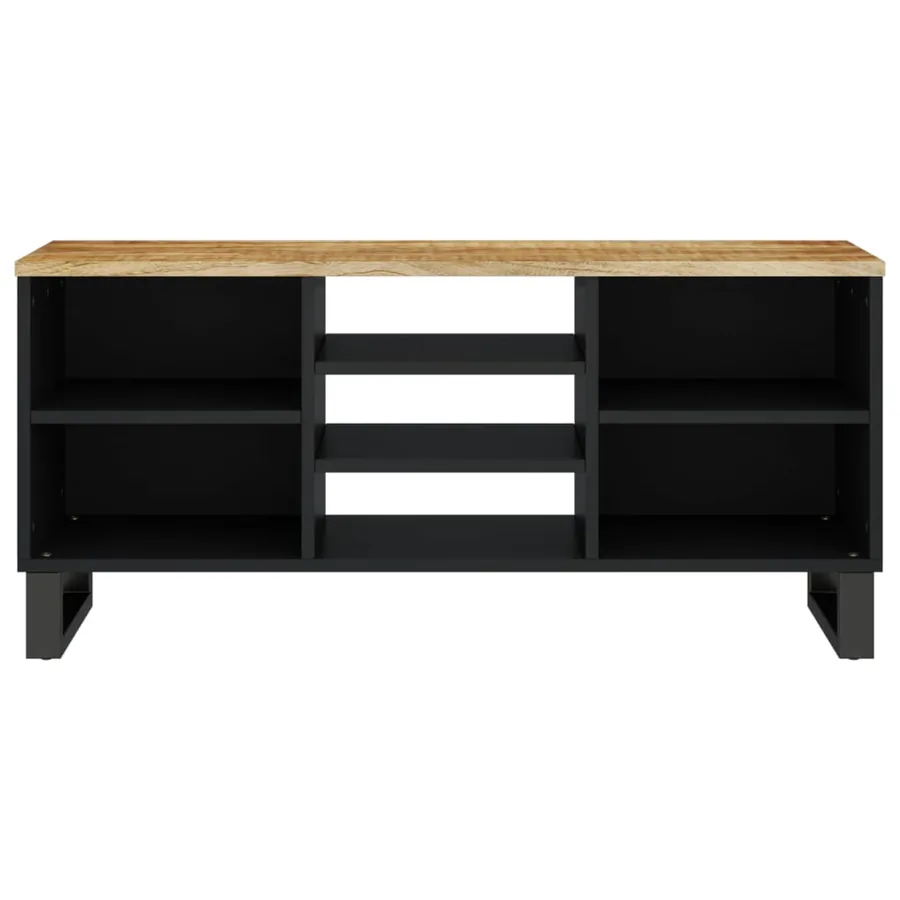 Meuble TV 100x33x46 cm bois de manguier et d'ingénierie - 3
