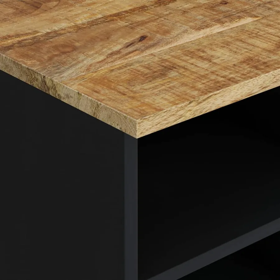Meuble TV 100x33x46 cm bois de manguier et d'ingénierie - 5