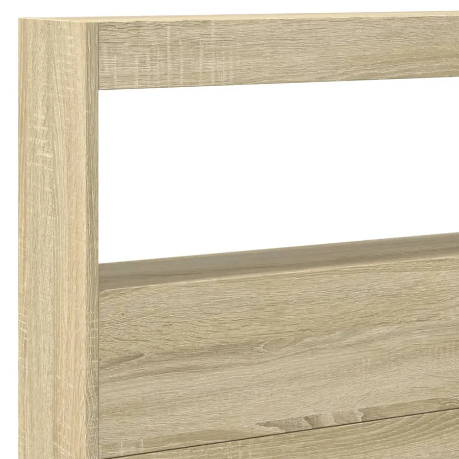 Armoire tête de lit avec LED chêne sonoma 220x17x102 cm - 9