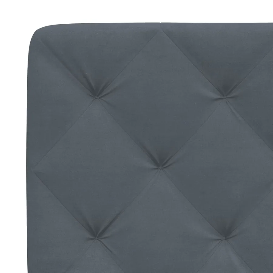 Coussin de tête de lit gris foncé 100 cm velours - 8